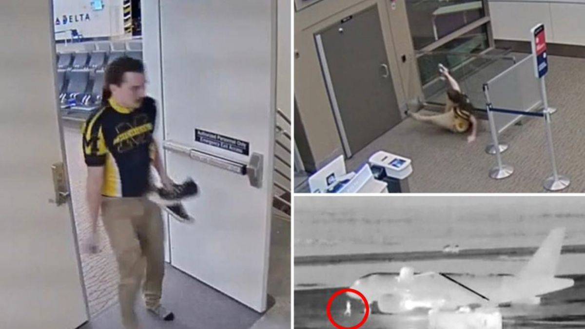 Uçağın motor kısmına giren adam feci şekilde öldü