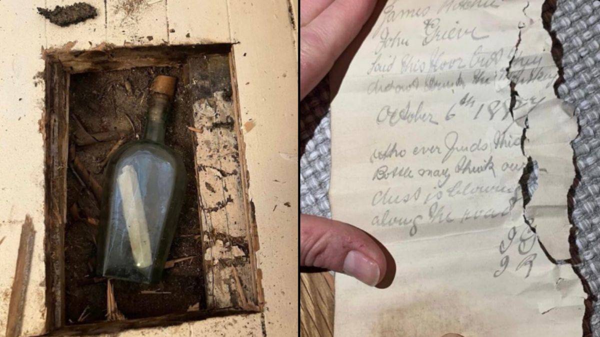 Evin döşemesinde 19. yüzyıldan kalma not bulundu