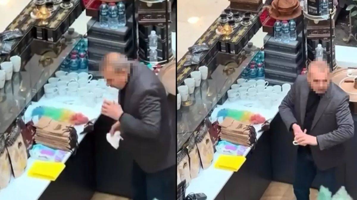 Tükürükle fincan temizliği rezaleti! İfadesi ortaya çıktı