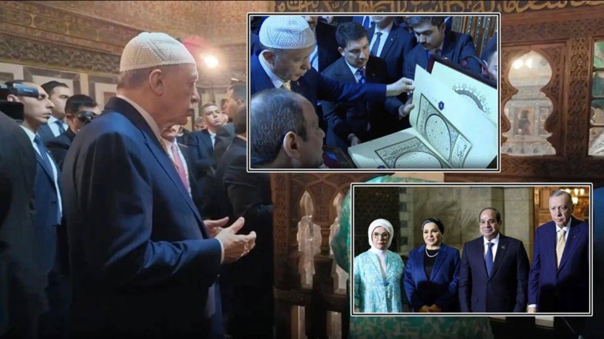 Erdoğan Kahire'de İmam Şafi Türbesi'ni ziyaret etti