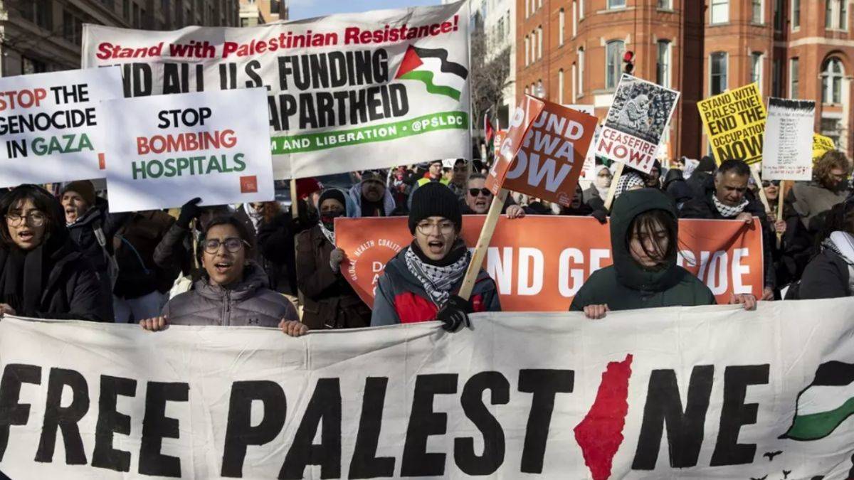 Washington'da Gazze yürüyüşü: Binlerce kişi sokaklara indi