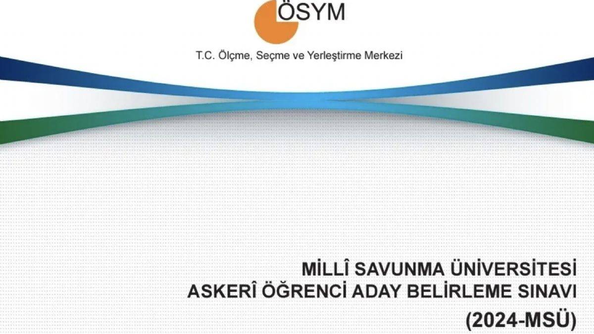 MSÜ cevap anahtarı ve MSÜ sınav sonuçları