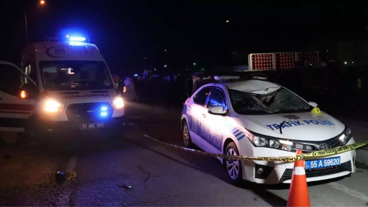 Samsun'da kaçan aracın çarptığı polis memuru şehit oldu