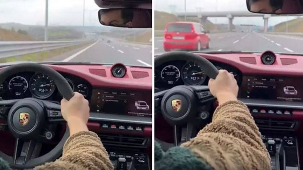 Saatte 320 kilometre hızla makas atan adam tepki çekti