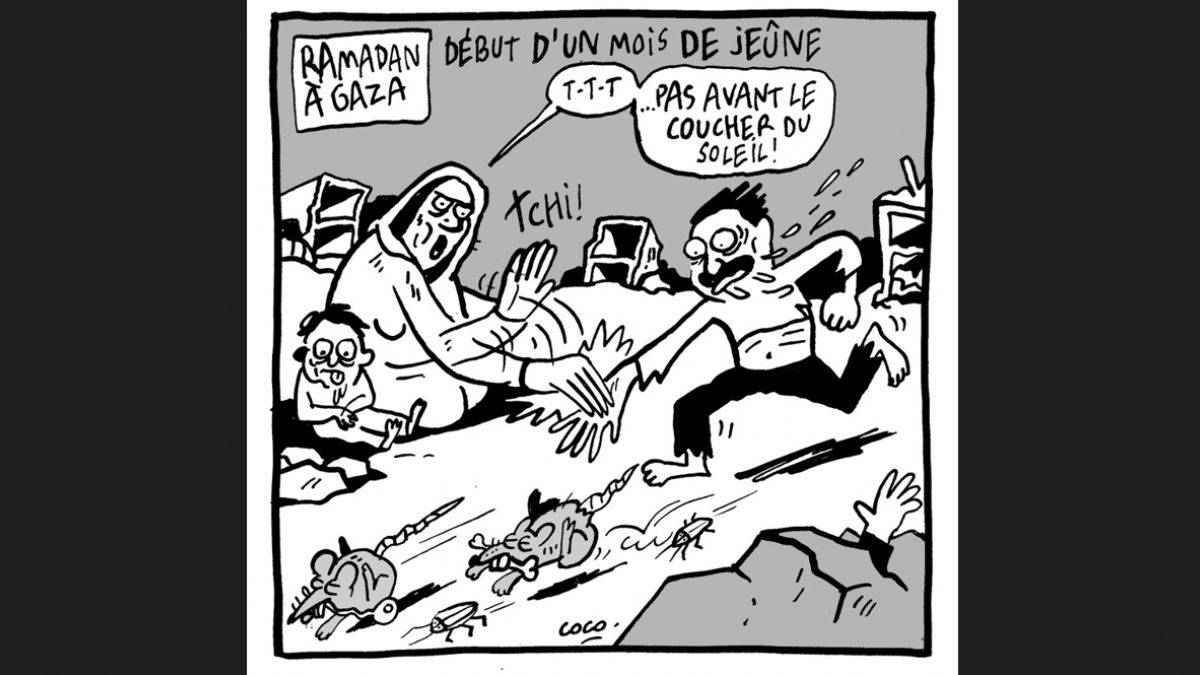 Fransız gazetesinden ırkçı saldırı! Gazzelilerle dalga geçti