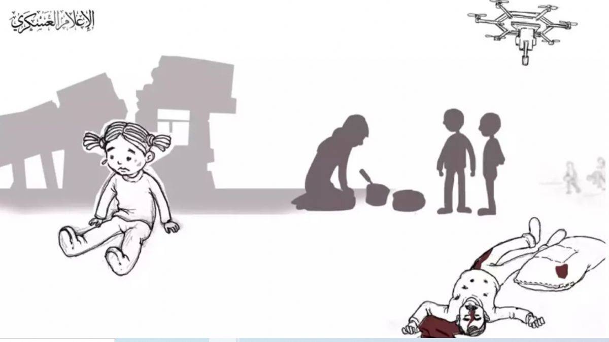 Kassam Tugaylarından İsrail'e karikatürlü mesaj!