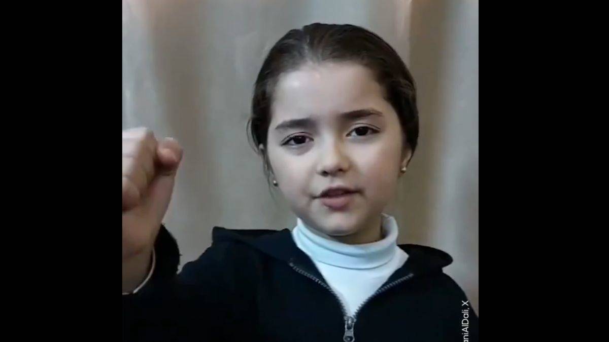 Filistinli küçük kızdan İsrail'e meydan okuyan mesaj