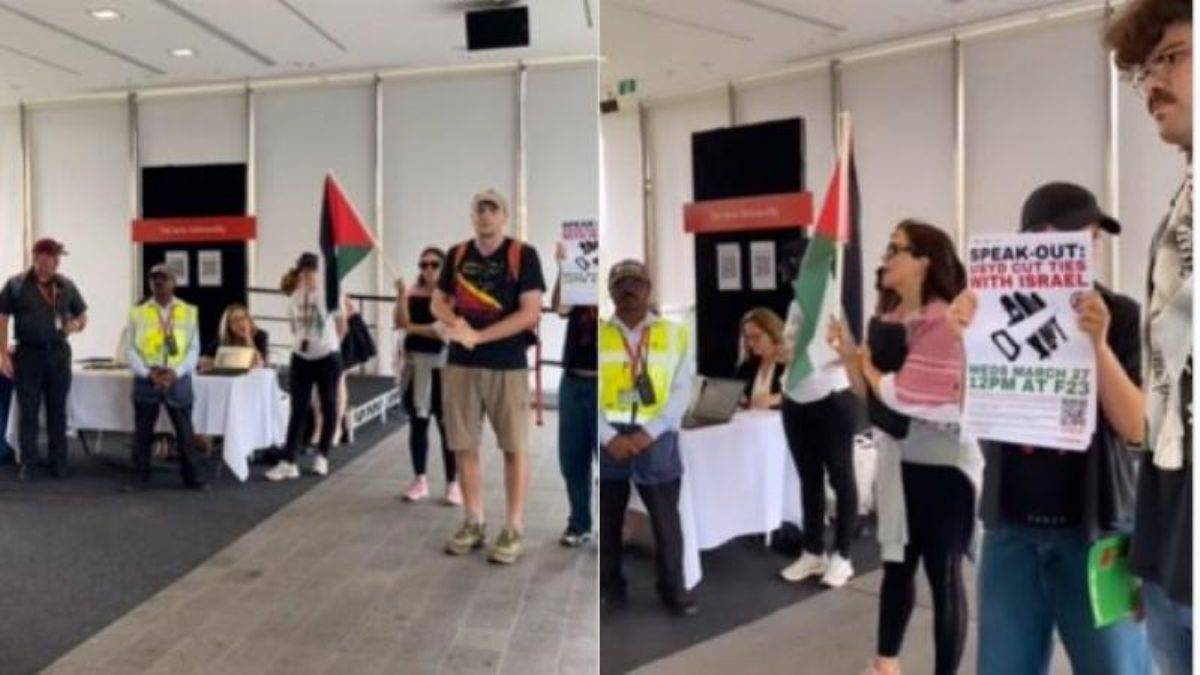 Filistin destekçilerini İsrailli temsilcilerle aynı odaya kilitlediler