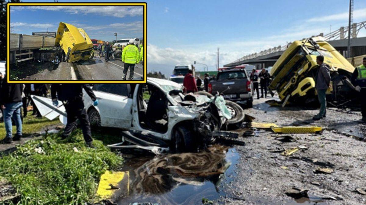 Katliam gibi kaza: Karşı şeride geçen tır 6 kişinin ölümüne sebep oldu!