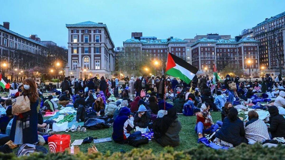 Filistin eylemleri; tek üniversitede başladı bütün ülkeye yayılıyor