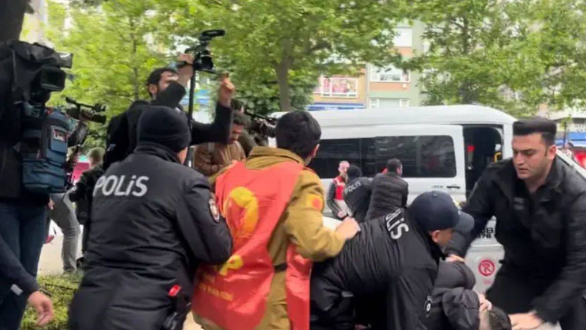 1 Mayıs: Taksim'e yürüyen gruba gözaltı