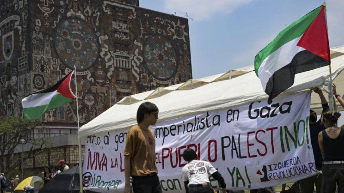 Meksika'da üniversitelilerden Gazze ile dayanışma kampı