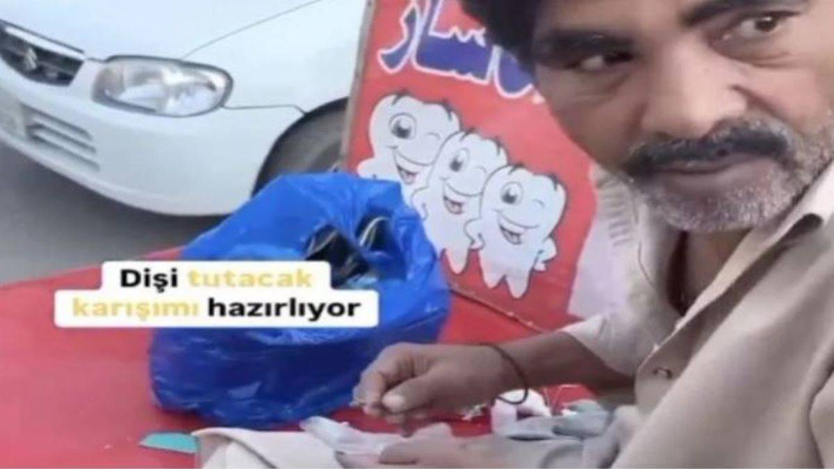 Pakistan'da sokak ortasında diş tedavisi!