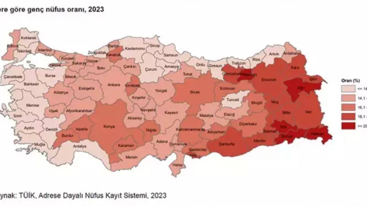Türkiye'de genç nüfusa ilişkin detaylar