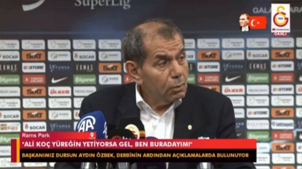Dursun Özbek’ten Ali Koç’a: Yüreğin yetiyorsa gel buradayım
