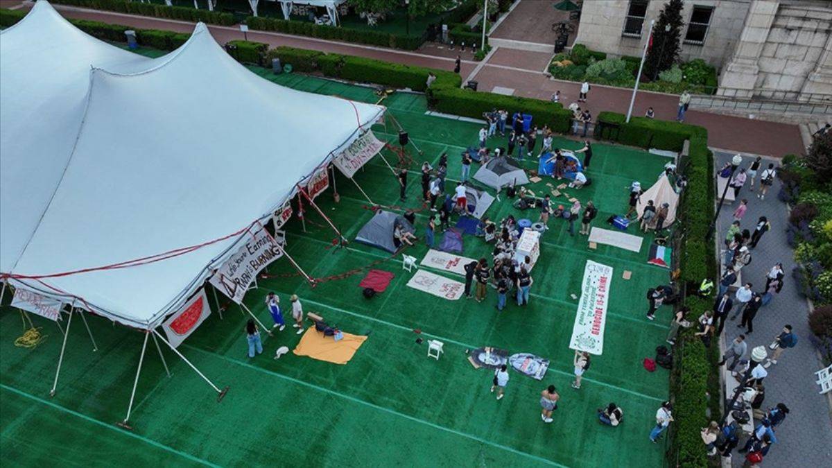 ABD'yi sarsan Gazze eylemcileri yeniden kamp kuruyor!