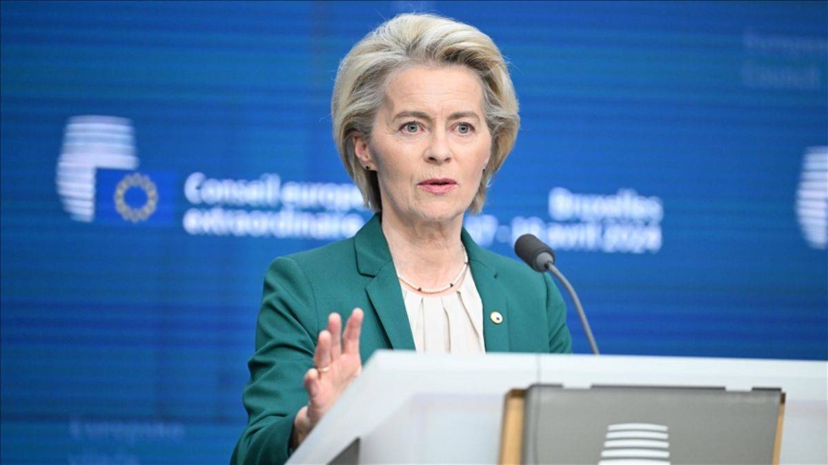Leyen'in Porto'daki mitinginde Filistin protestosu