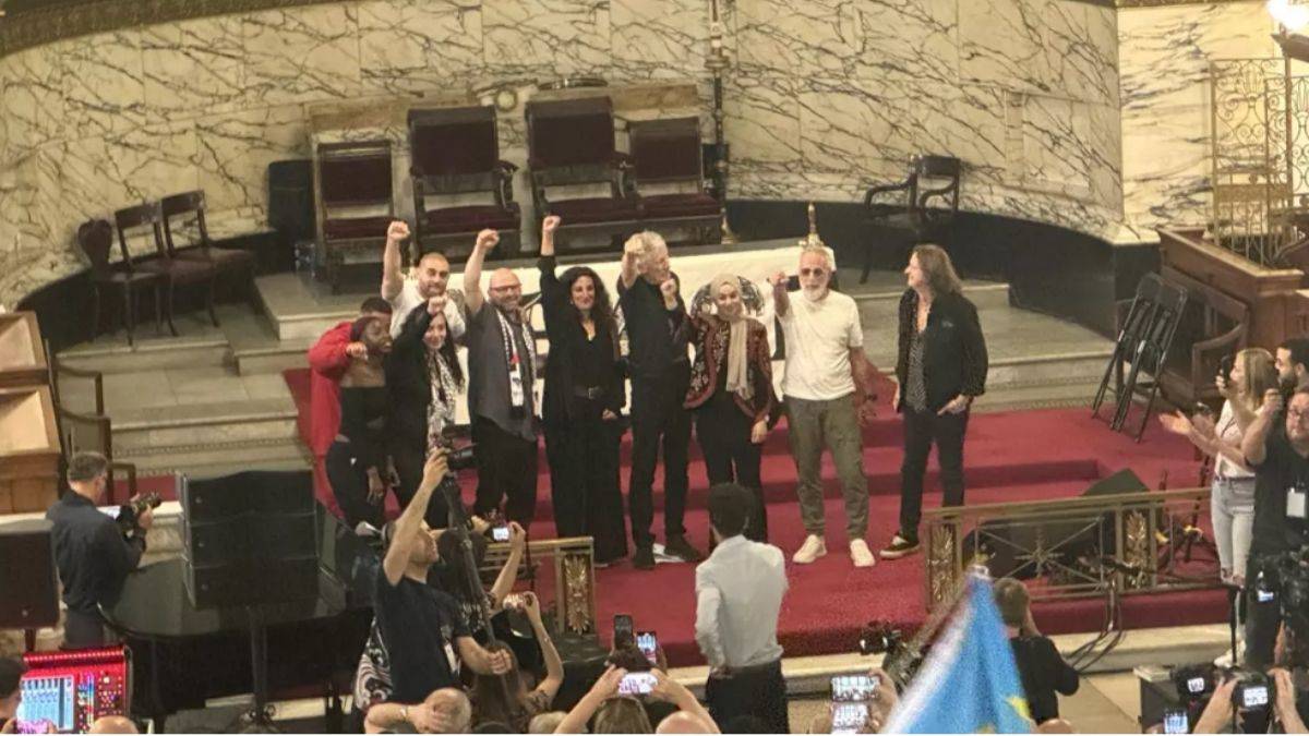 Filistin'e destek için sahneye çıktılar