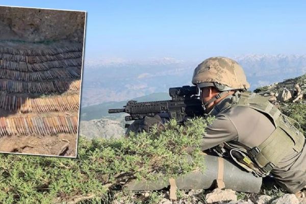 Hakurk'ta PKK'nın cephaneliği ele geçirildi
