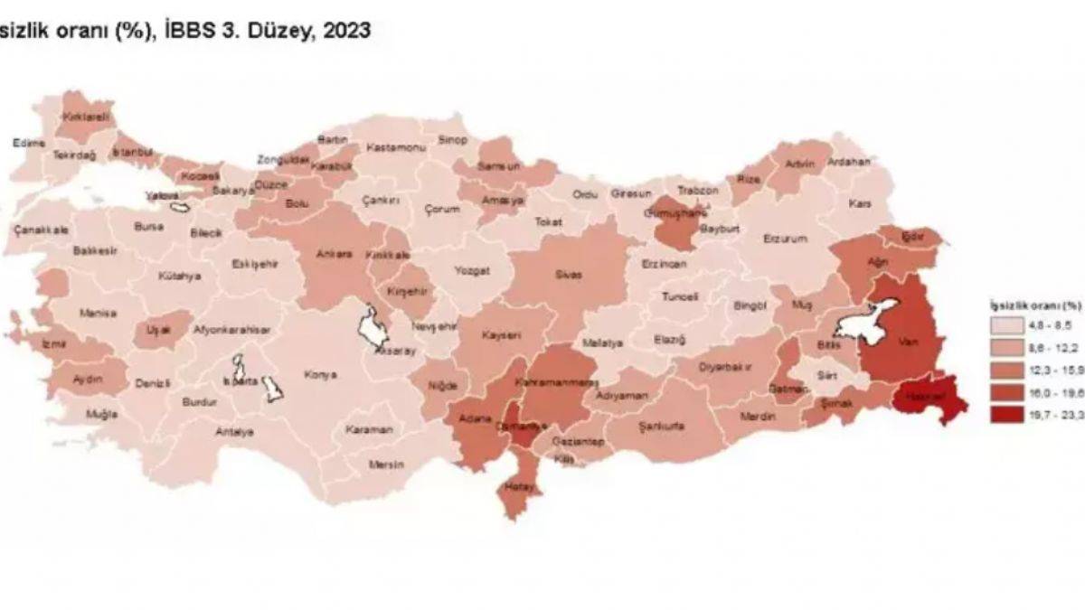 İllere göre işsizlik oranları belli oldu
