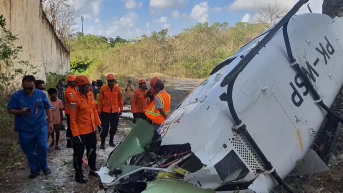 Bali'de helikopter kaza kırıma uğradı