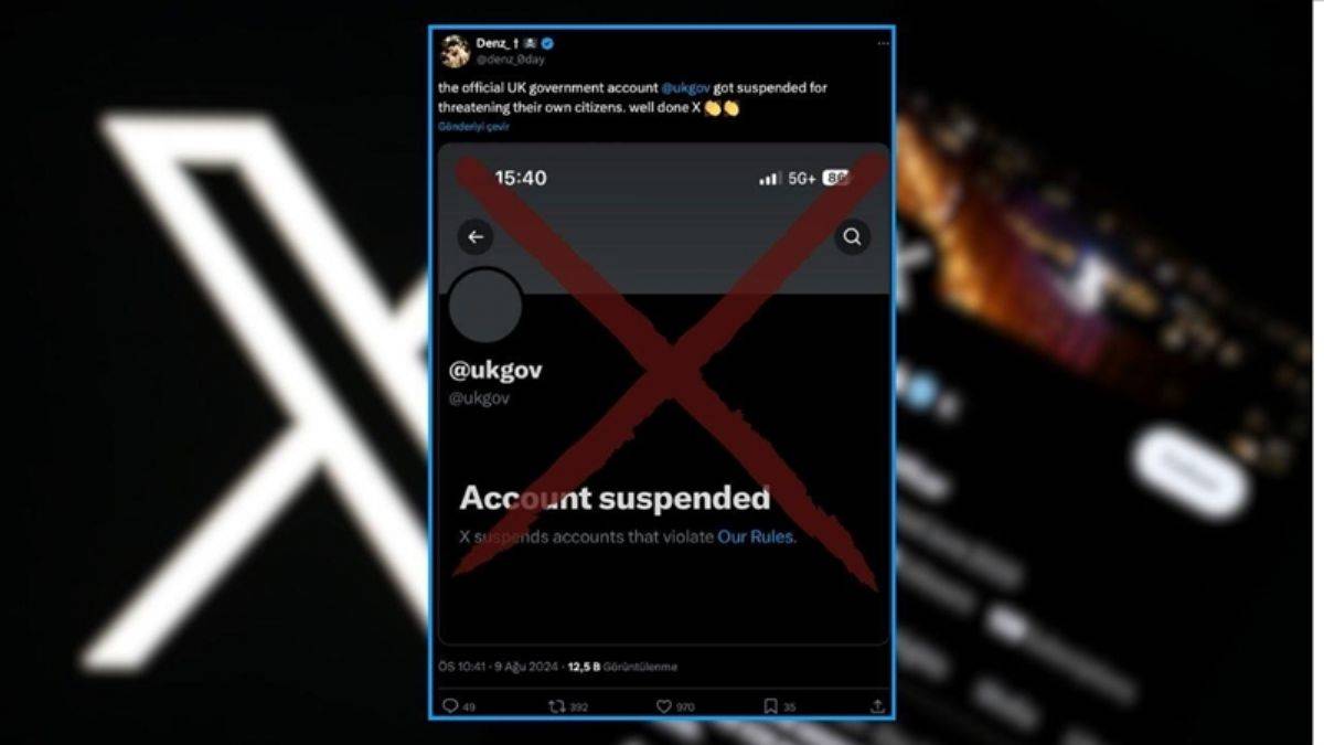 'İngiltere hükümetinin X hesabı askıya alındı' iddiası