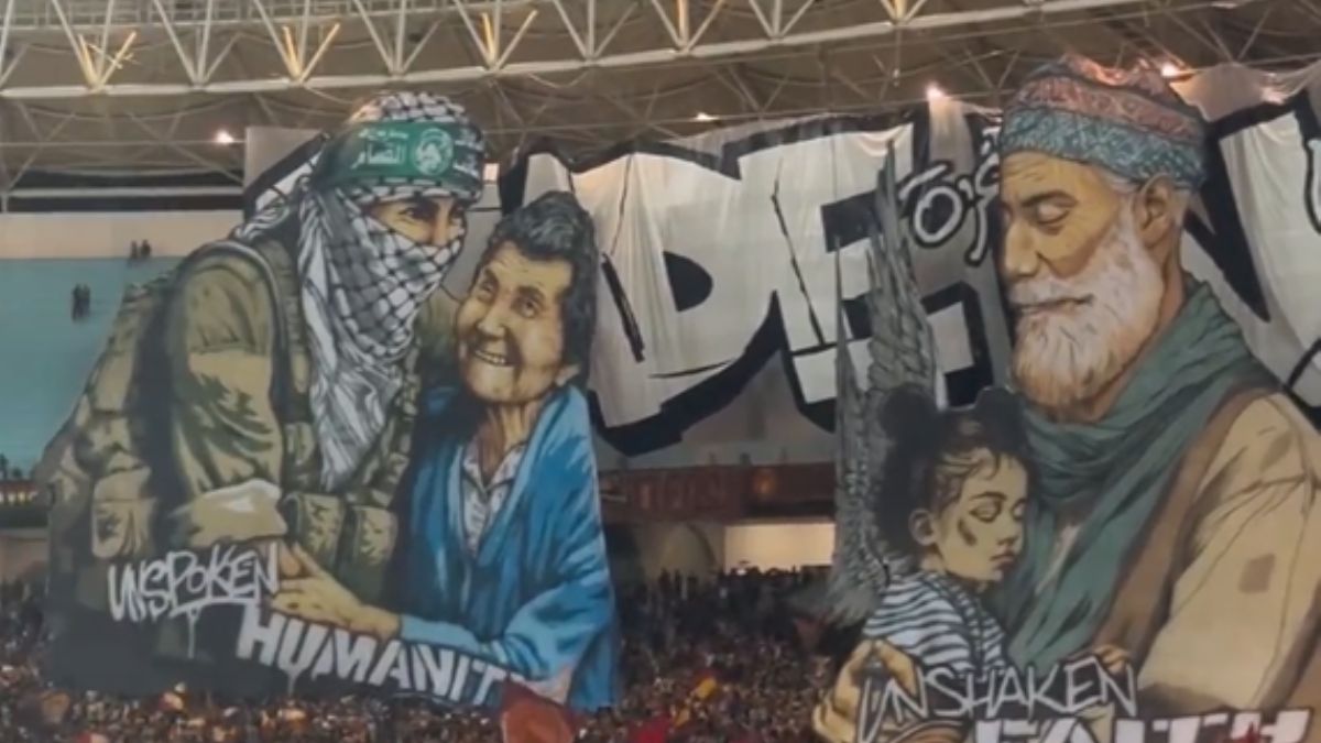 Belçika tribünlerinden Gazze mesajı