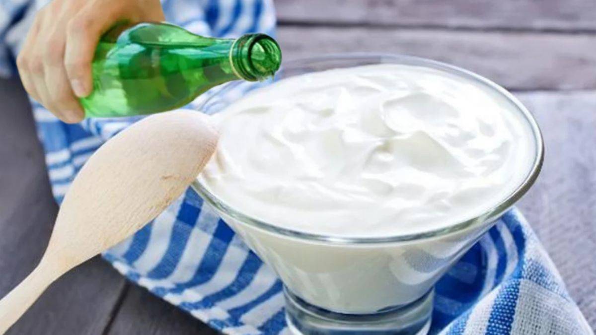 Yoğurda maden suyu ekleyin, yağlar hızla erisin