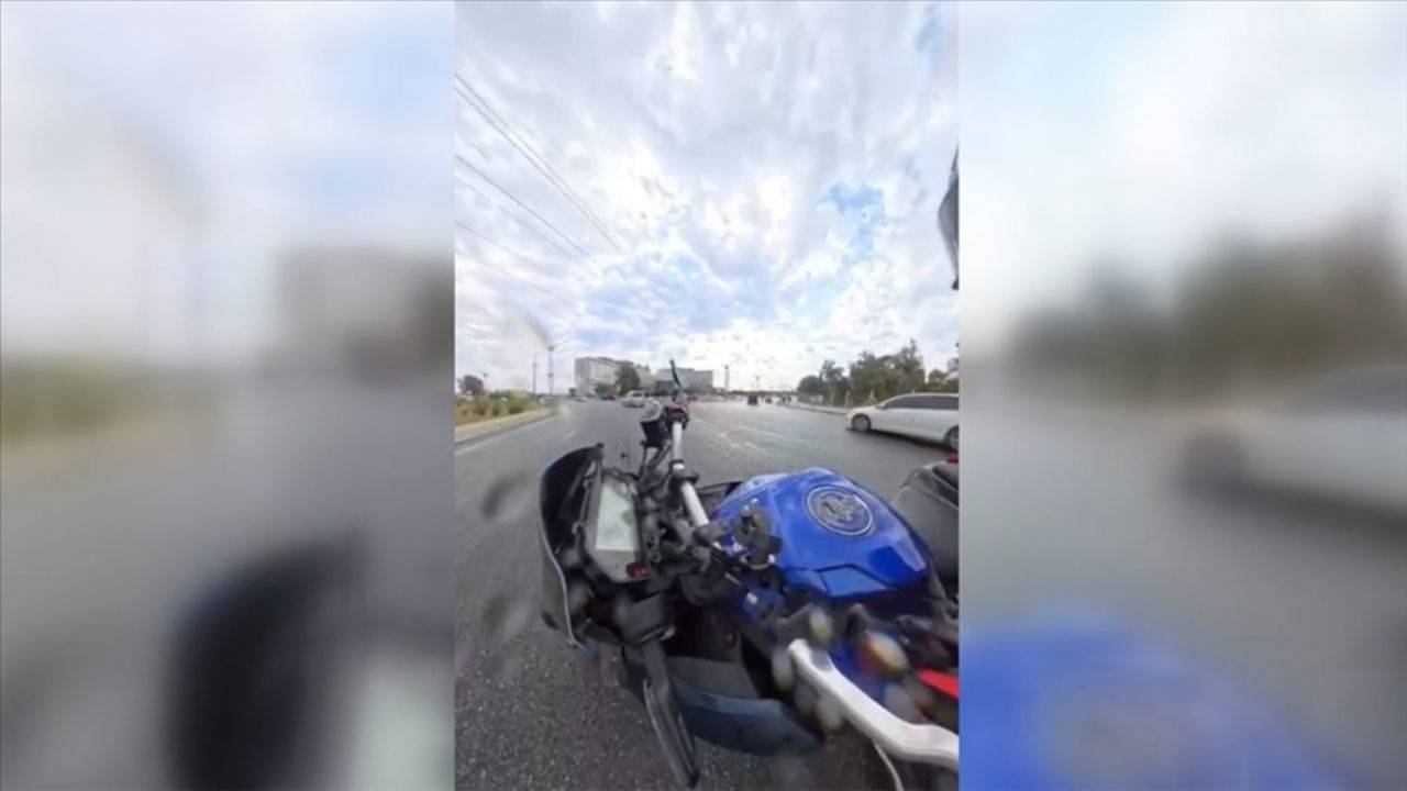 Mazot dökülen yolda art arda üç kaza