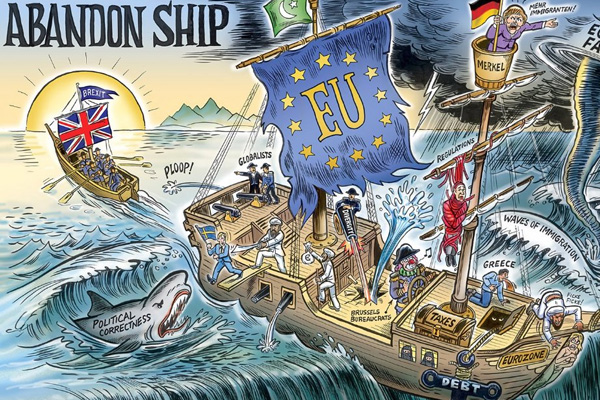 İngiltere'de 'Türkler AB'yi batırdı' karikatürü