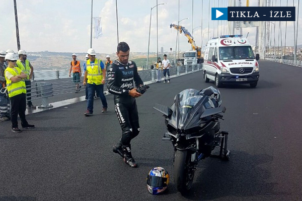 Kenan Sofuoğlu'dan Osman Gazi Köprüsü'nde hız rekoru denemesi