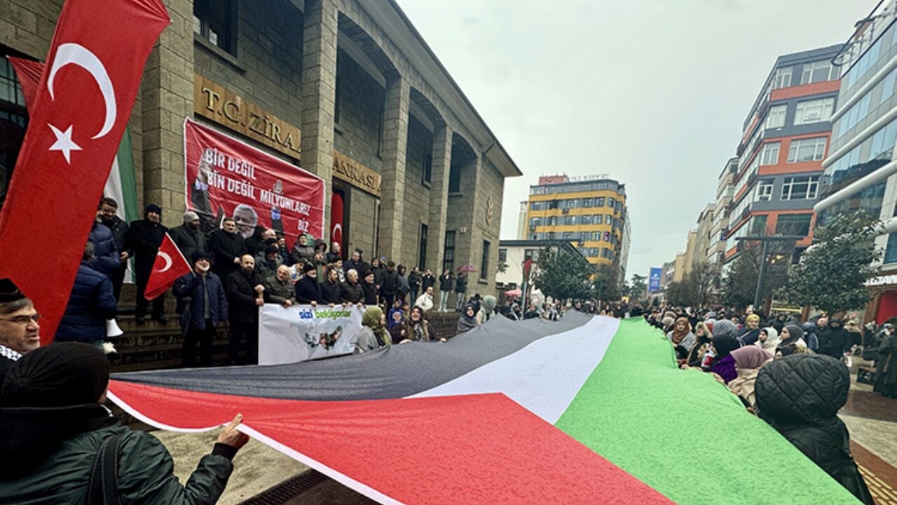 Bazı illerde Filistin'e destek yürüyüşü düzenlendi