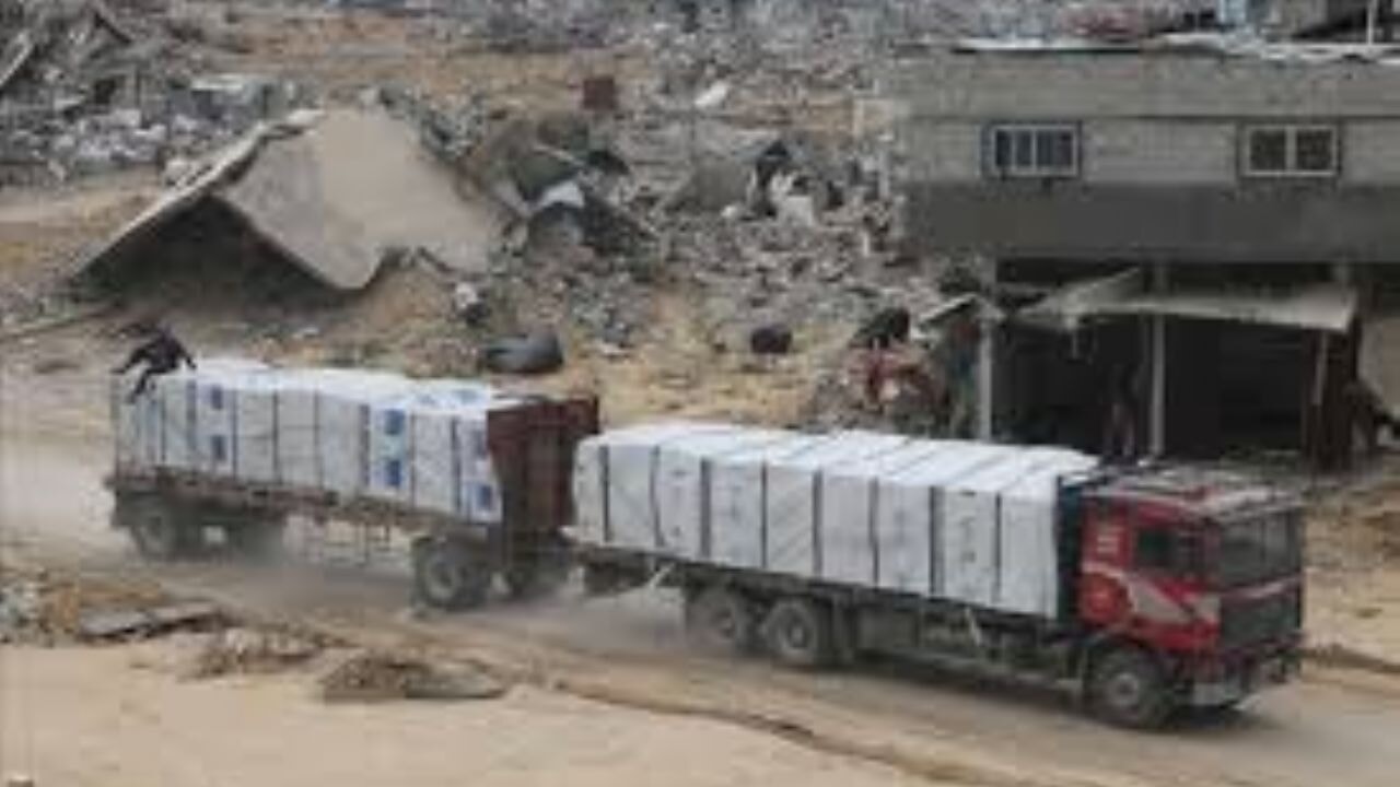 Ateşkesin ardından insani yardımların Gazze'ye girişi devam ediyor