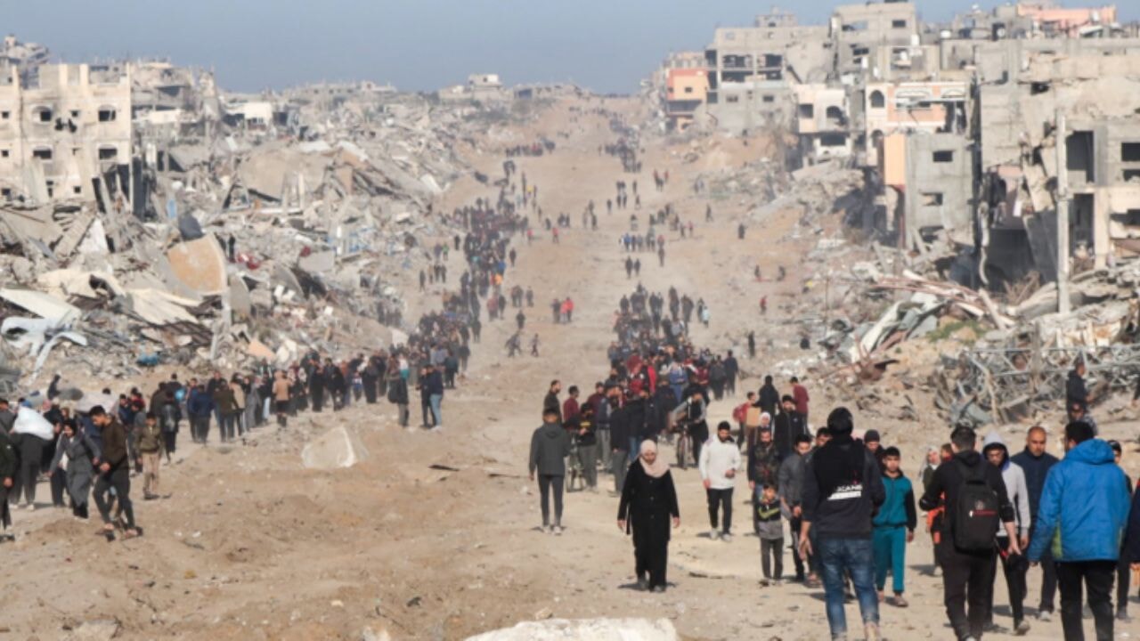 İsrail'in yoğun saldırılarına maruz kalan Gazze'nin kuzeyindeki Cibaliye bölgesi tanınmaz halde