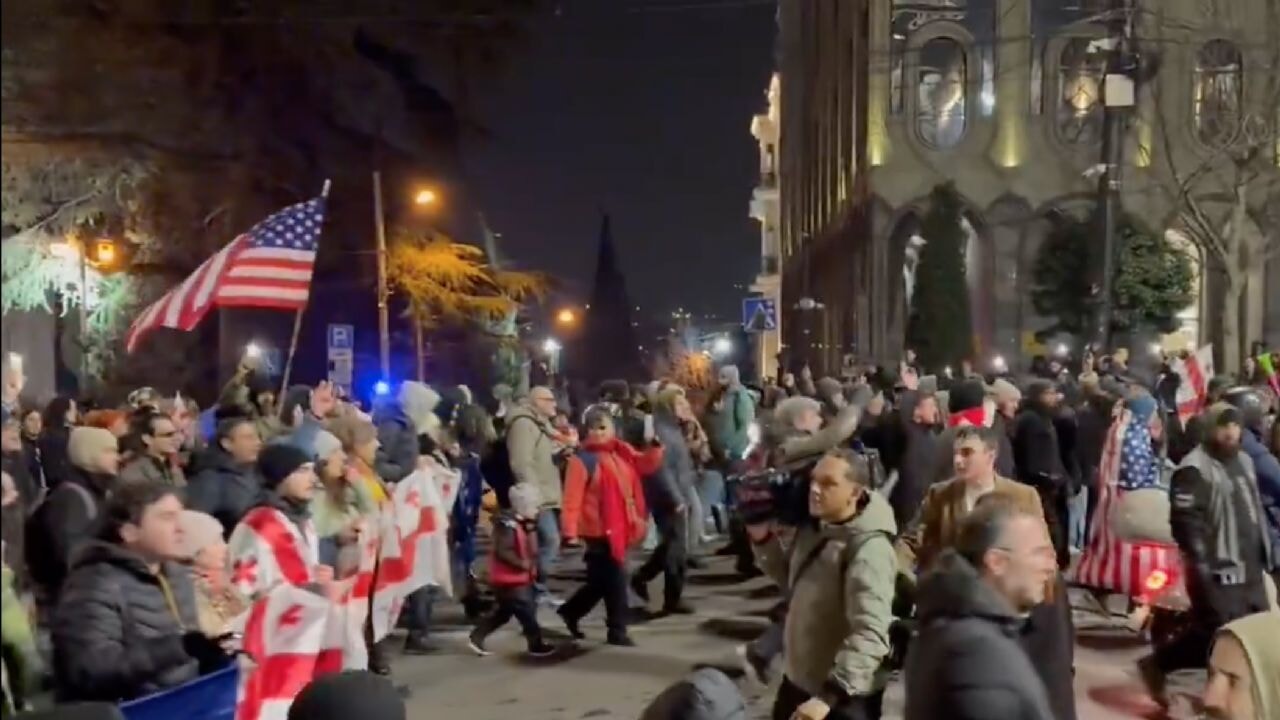 Amerikan bayraklı yürüyüşe tepki: 'Gürcistan'da devrim olmayacak'