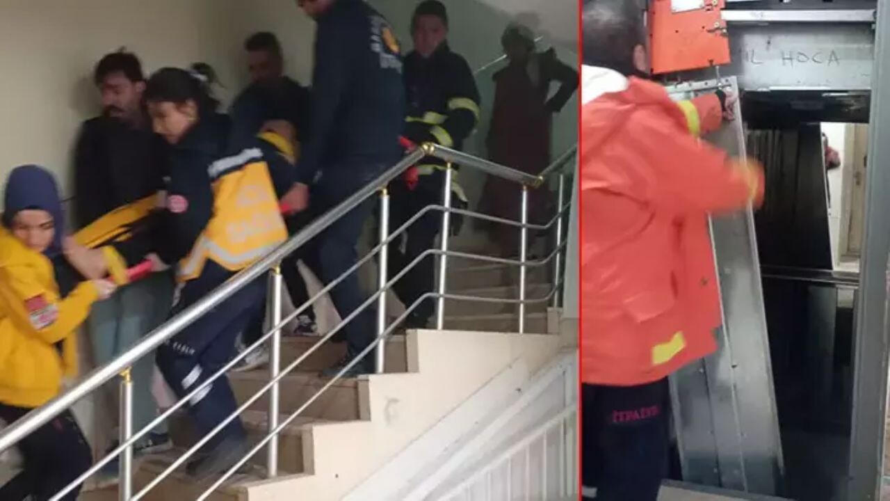 Mardin'de asansör kabini düştü: 4 yaralı