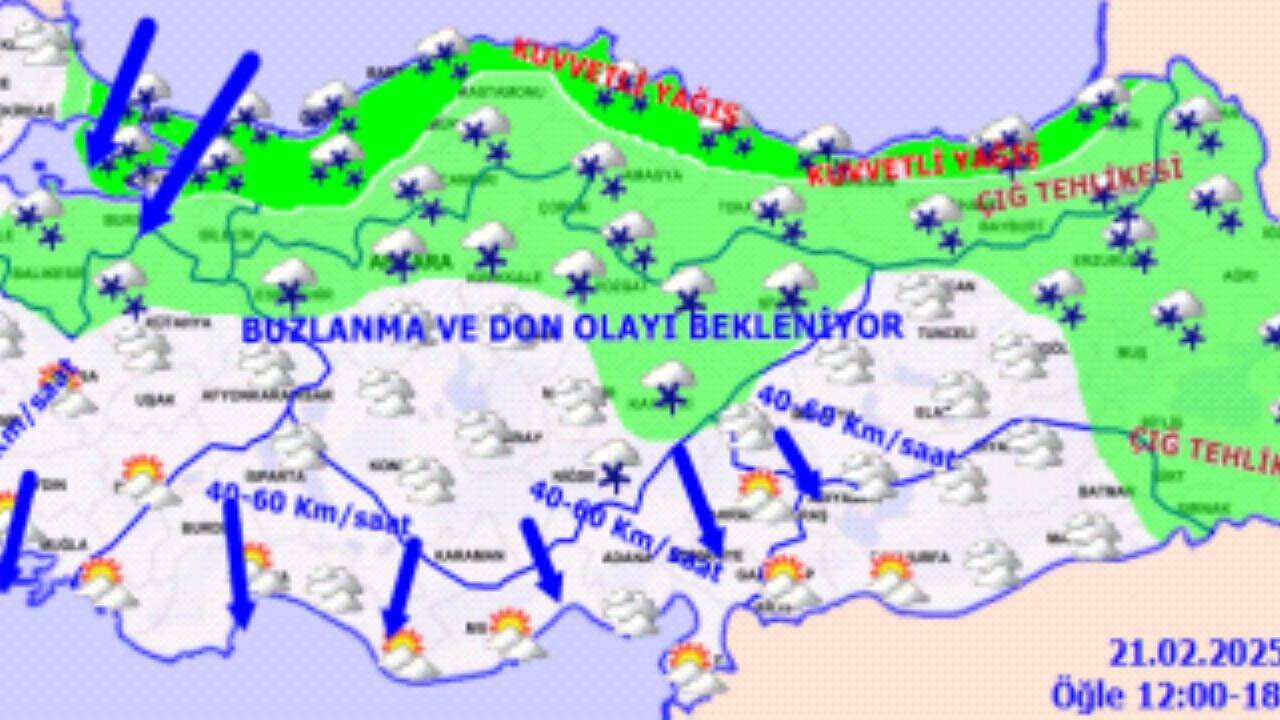 Türkiye geneli günlük hava durumu