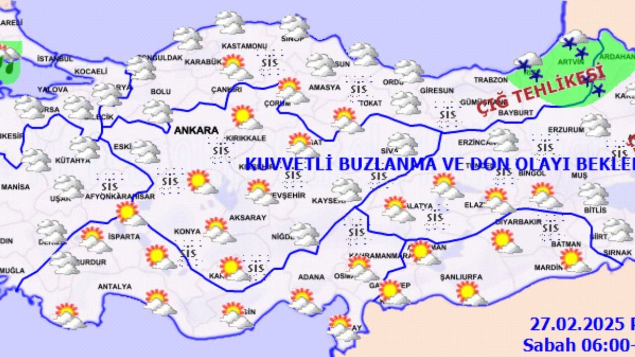 Hava durumu 27 Şubat 2025