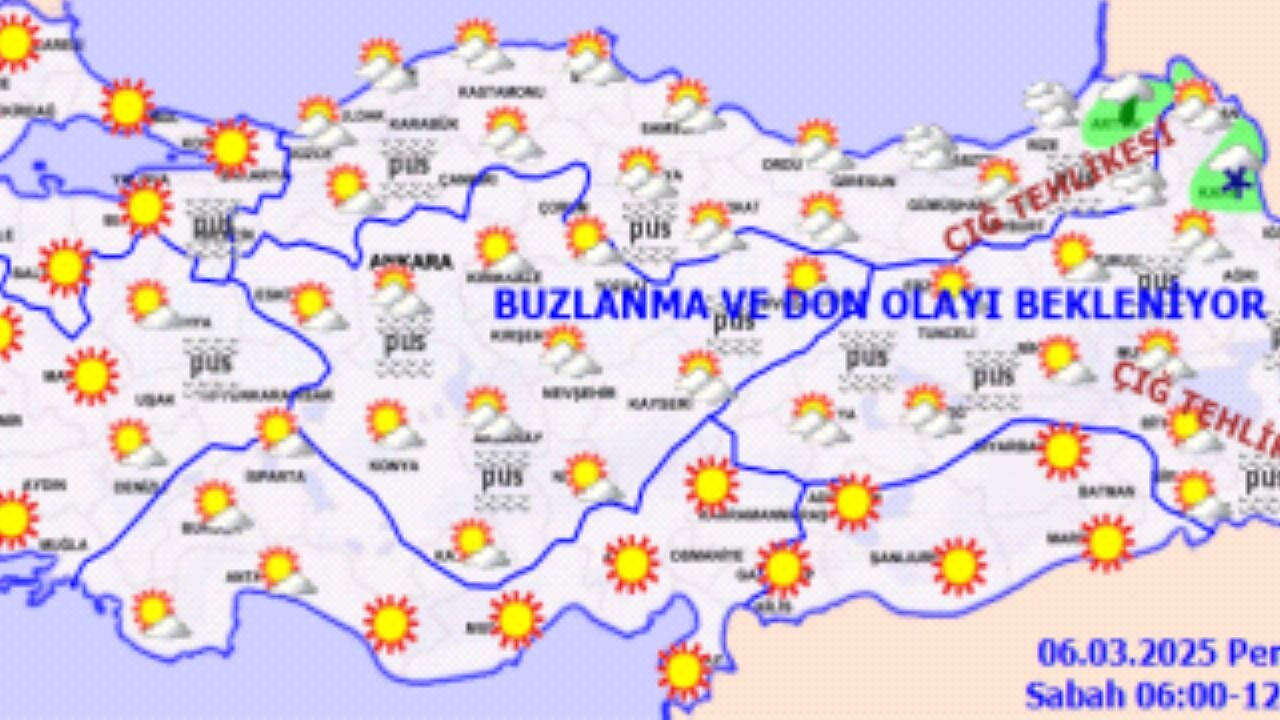 Hava durumu 6 Mart 2025