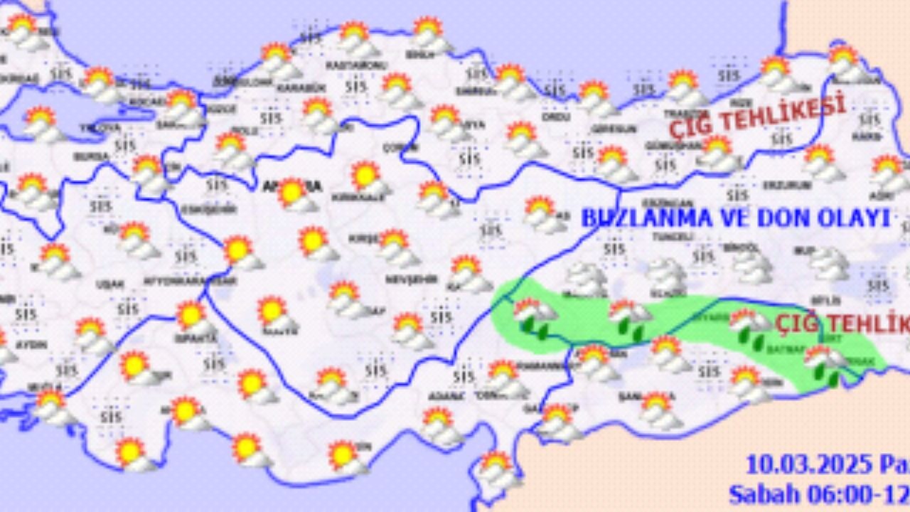 Hava durumu. 10Mart 2025