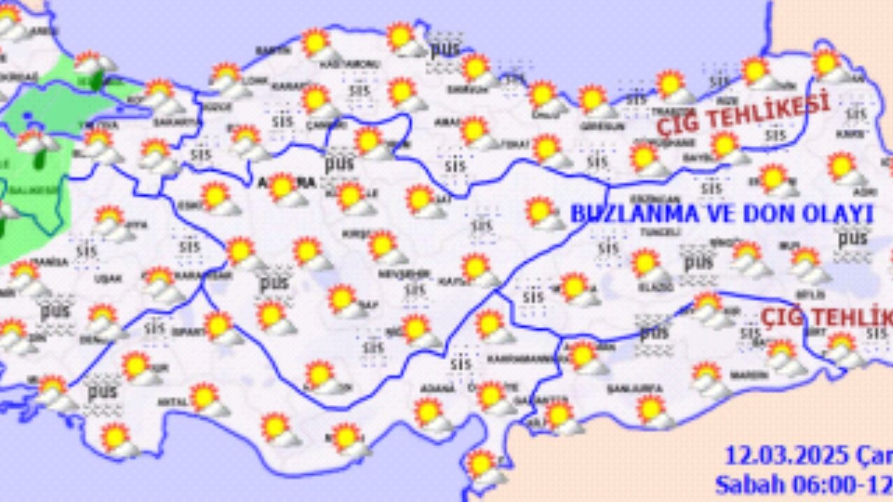 Hava durumu. 12 Mart 2025