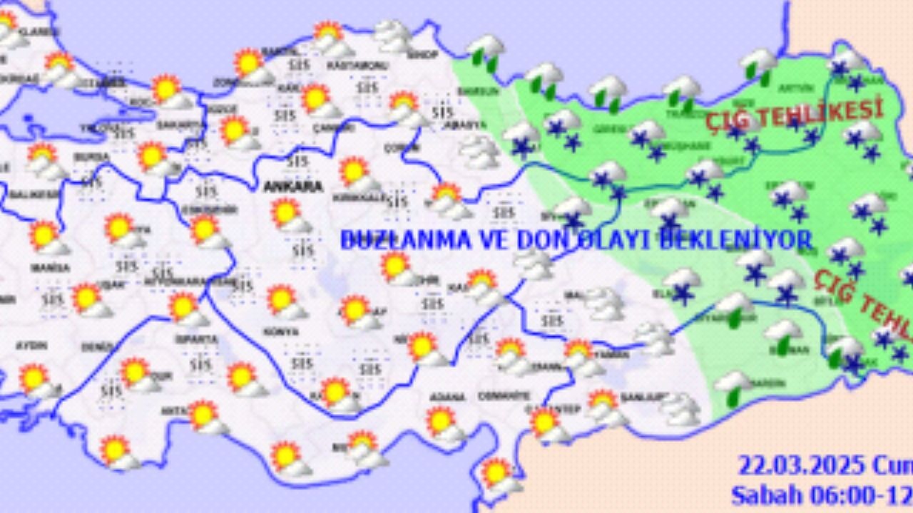 Hava durumu! 22 Mart 2025