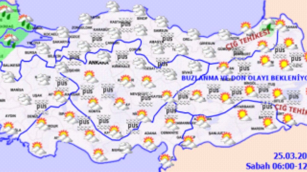 Hava durumu! 25 Mart 2025