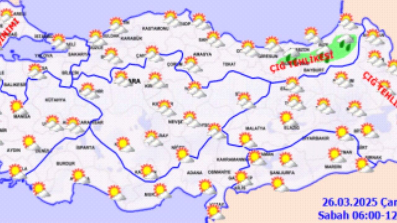 Hava durumu 26 Mart 2025