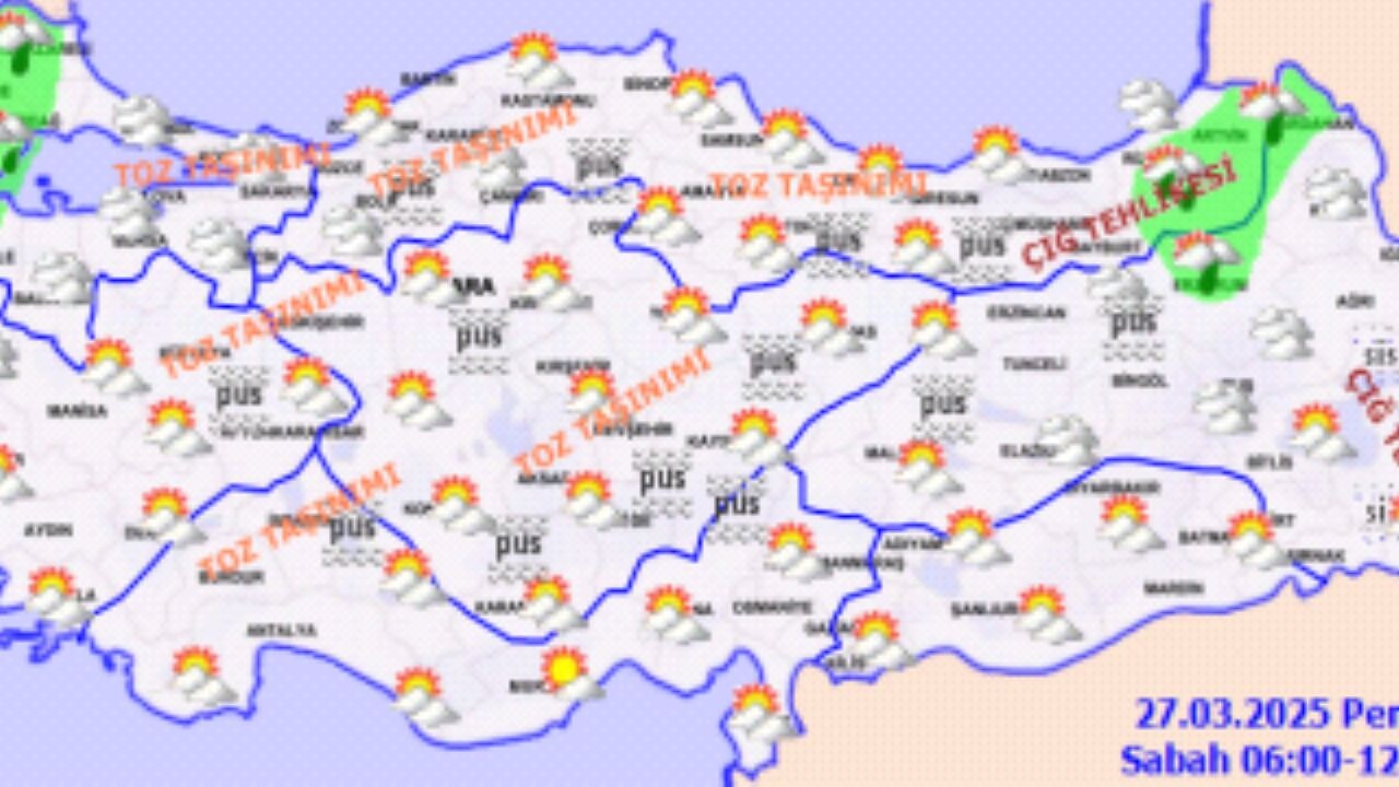 Hava durumu 27 Mart 2025