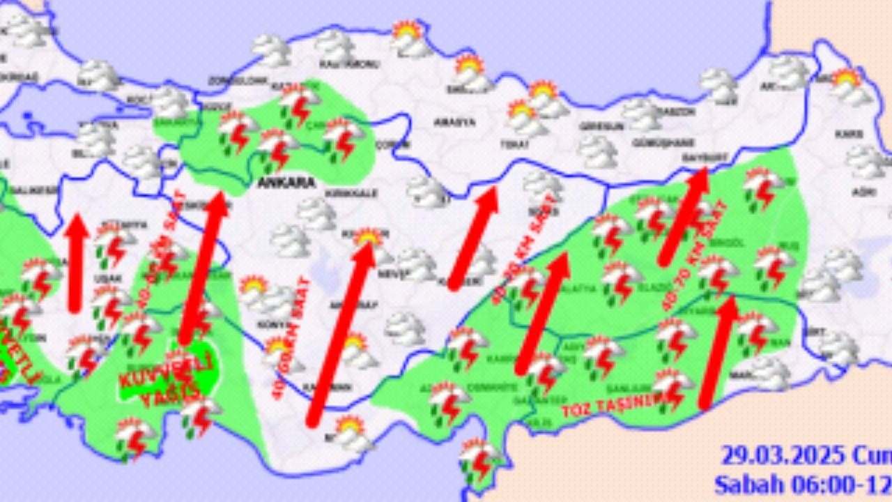 Hava durumu 29 Mart 2025