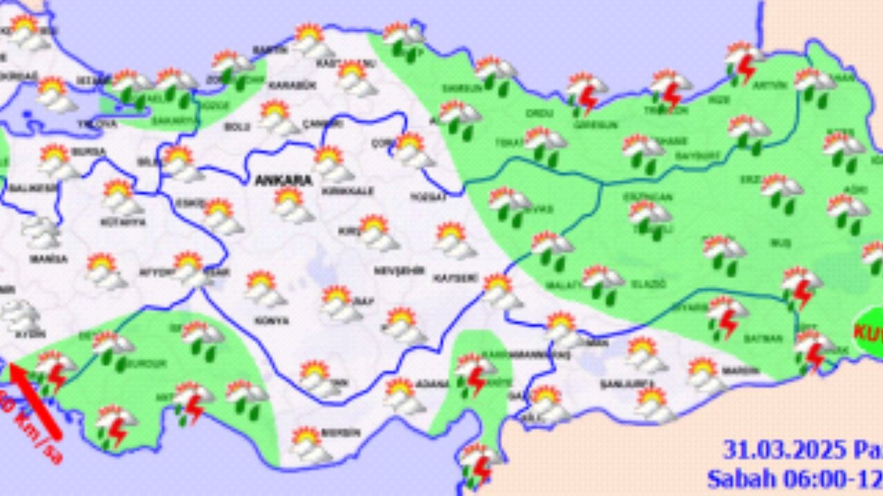Hava durumu 31 Mart 2025