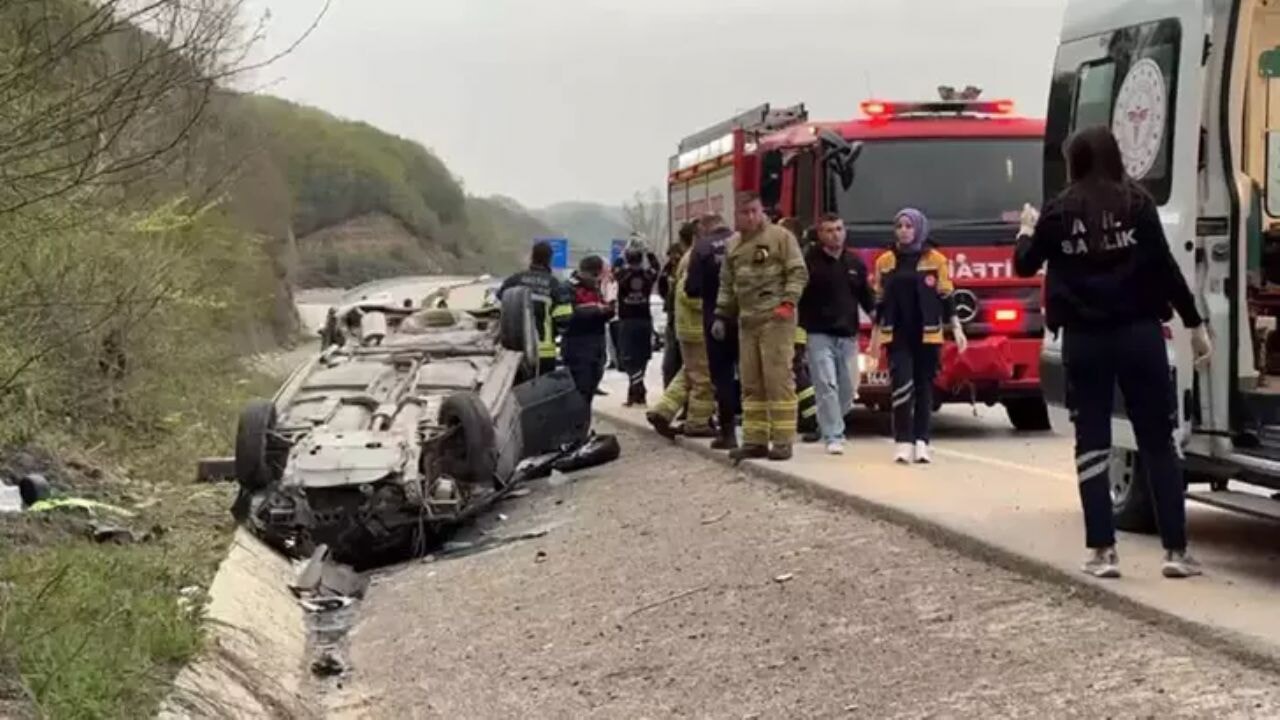 Amasra yolunda feci kaza!