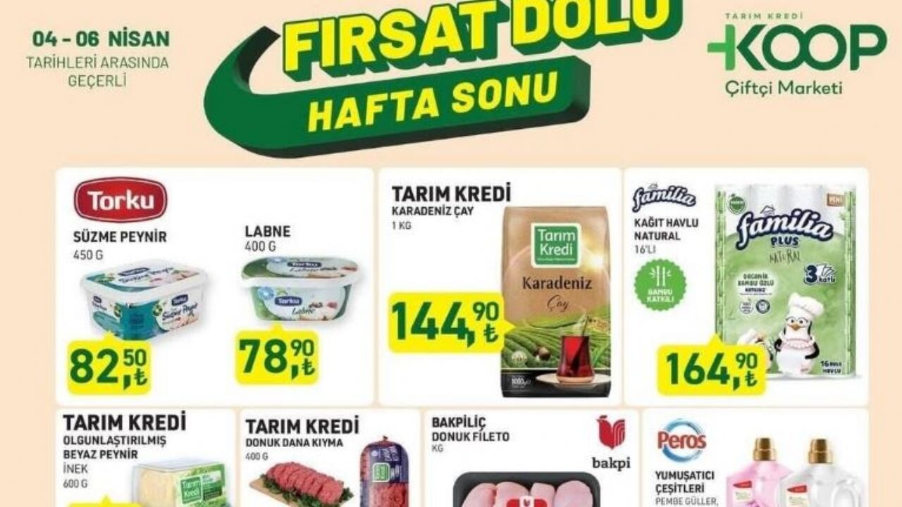 Tarım Kredi KOOP Çiftçi Marketi'nde Nisan indirimi başladı! 04-06 Nisan 2025 kataloğu yayımlandı