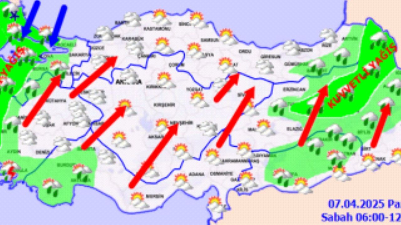 Hava durumu 7 Nisan 2025